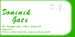 dominik gats business card